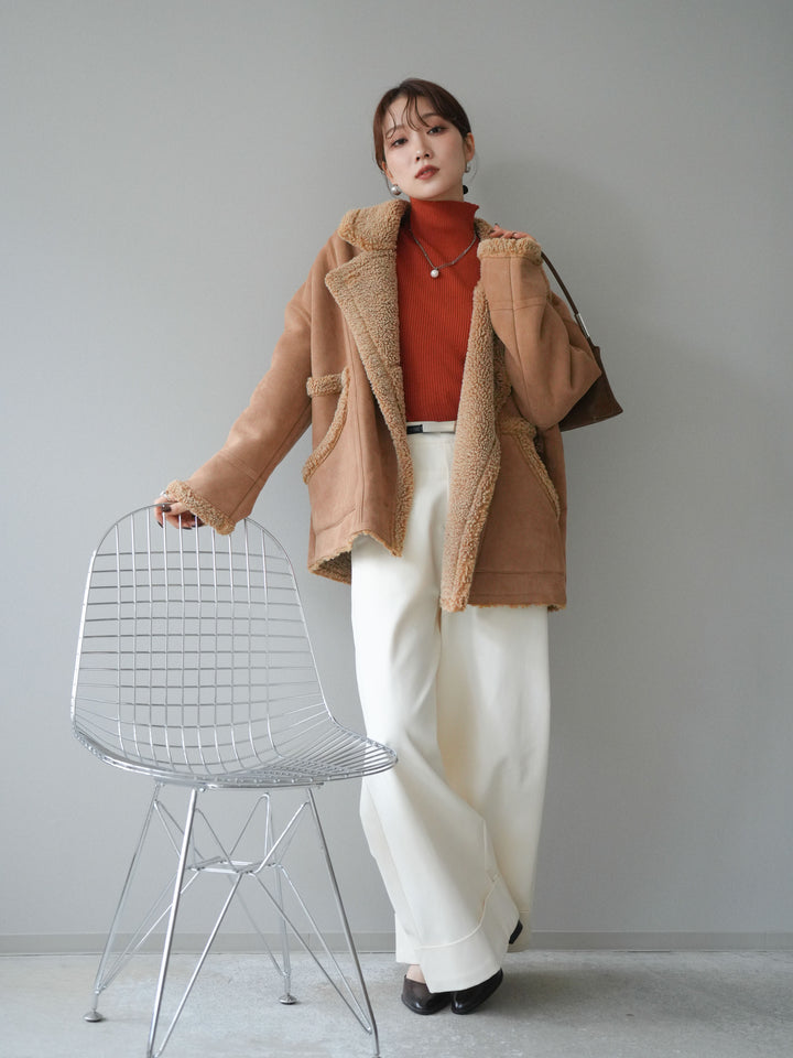 [予約]ムートンボアジャケット/beige