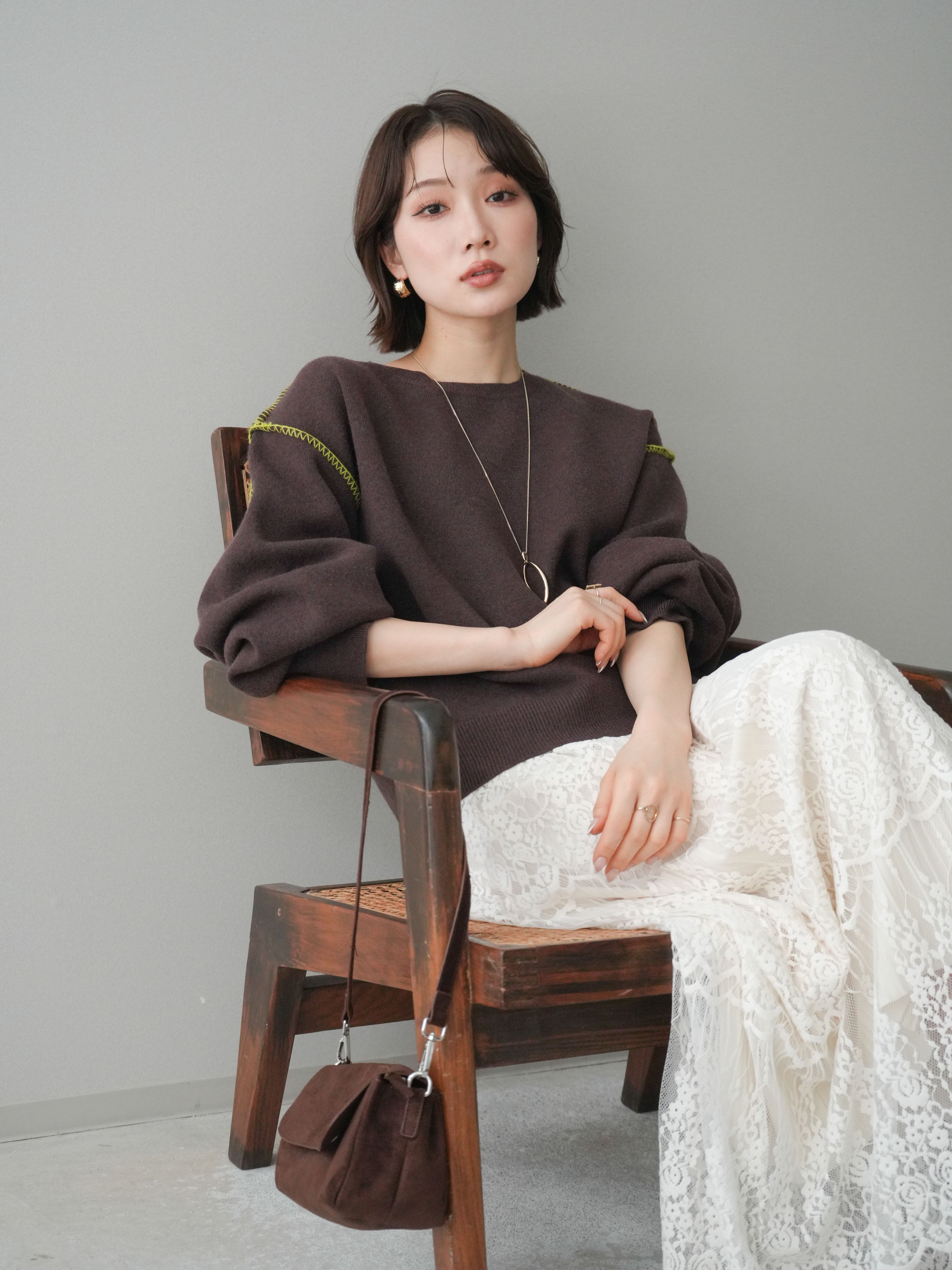 ブランド別 美品 45R 麻100％ リネン 麻ニット サマーニット プル 