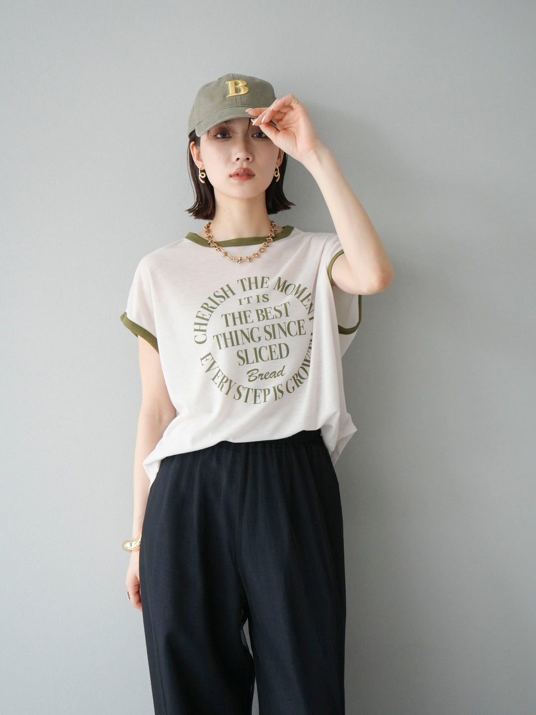 [SET]シアーフライス ロゴプリントT +コード刺繍チュールレイヤードパンツ(2set)