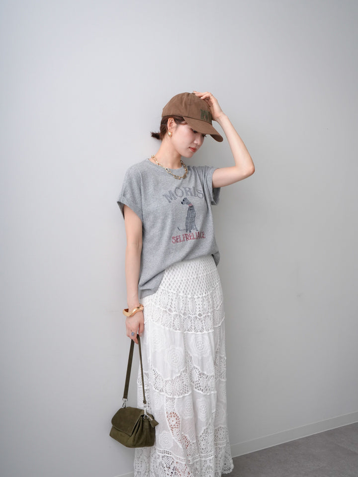 [SET]ドッグエンブロイダリーTEE+ドッグエンブロイダリーTEE(2set)