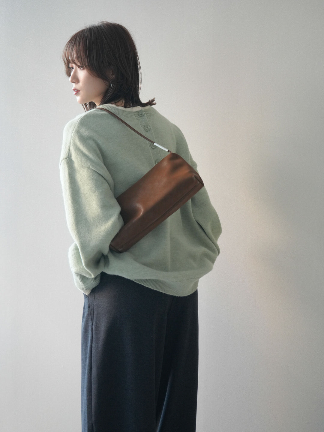 [SET]ヘンリーネック配色レイヤードニットプルオーバー+ヘンリーネック配色レイヤードニットプルオーバー(2set)