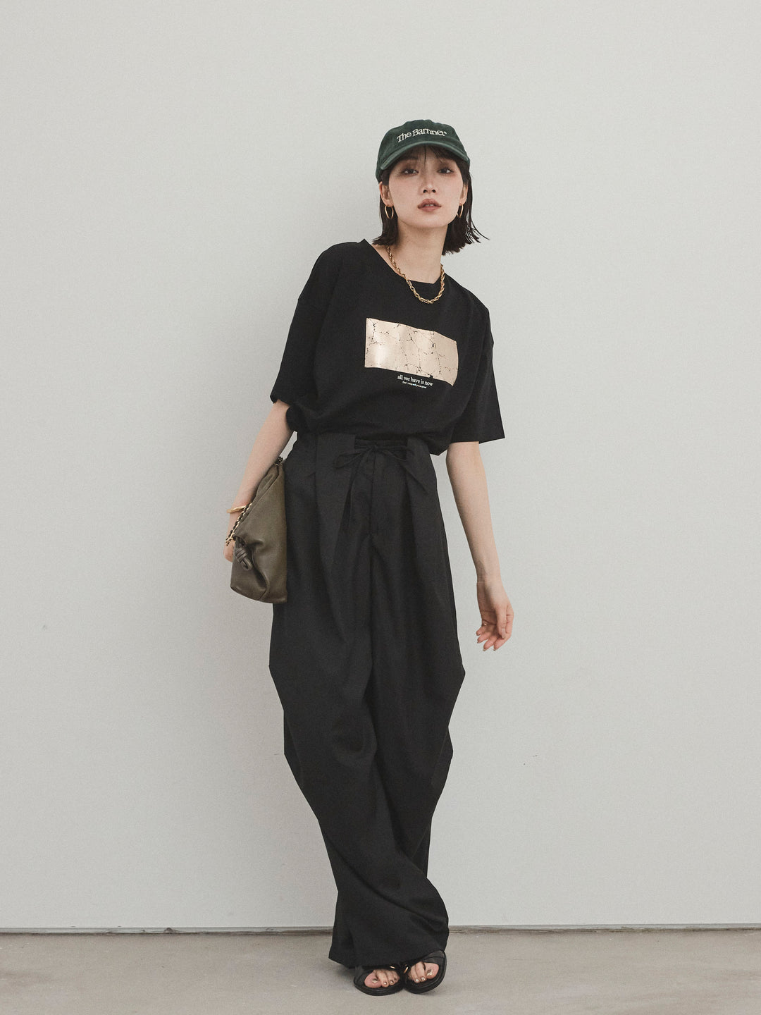 [預購] Design Loop 側邊褶褲/黑色