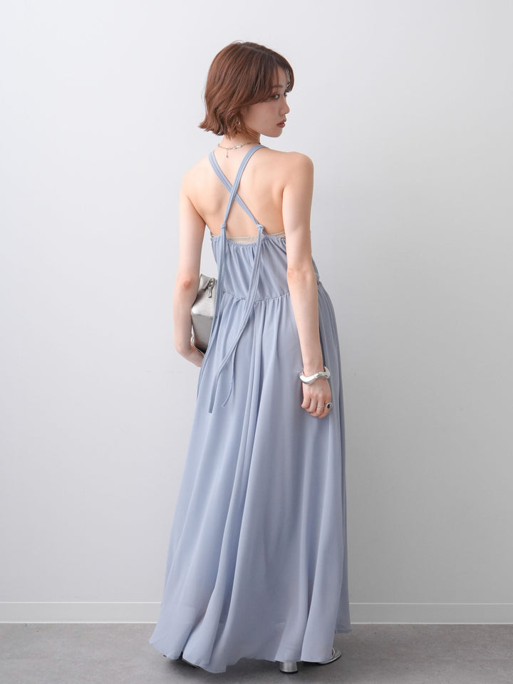 [SET]クロシェシフォンキャミワンピース+クロシェシフォンキャミワンピース(2set)