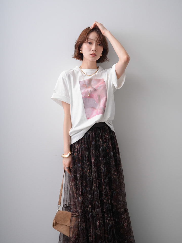 [予約]ニュアンスフローラルフォトTEE/OFF2