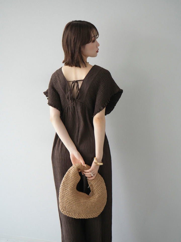 [SET]楊柳シャーリングサロペット+楊柳シャーリングサロペット(2set)