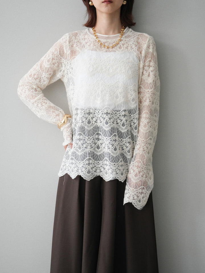 [SET]チュールレーストップス+チュールレーストップス(2set)