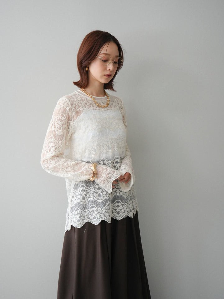 [SET]チュールレーストップス+選べるアクセセット(2set)