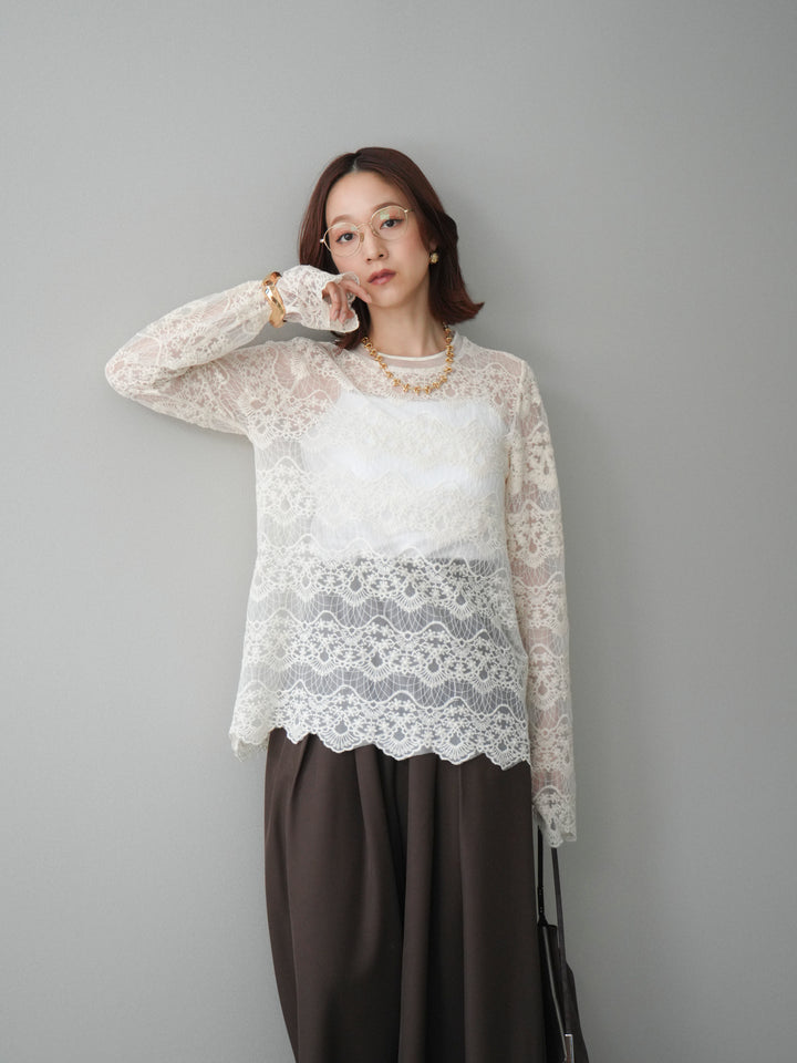 [SET]チュールレーストップス+チュールレーストップス(2set)