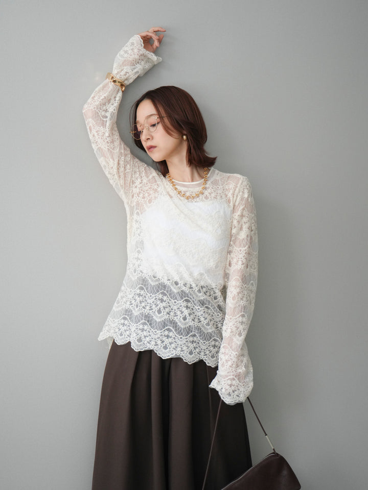 [SET]チュールレーストップス+チュールレーストップス(2set)