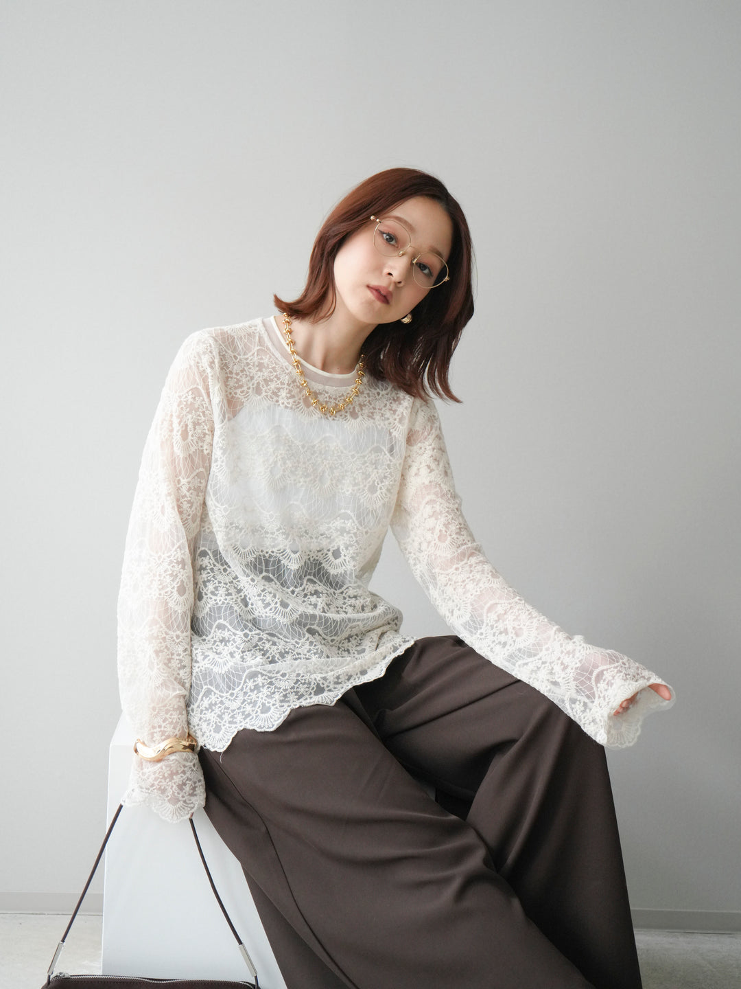 [SET]チュールレーストップス+選べるアクセセット(2set)