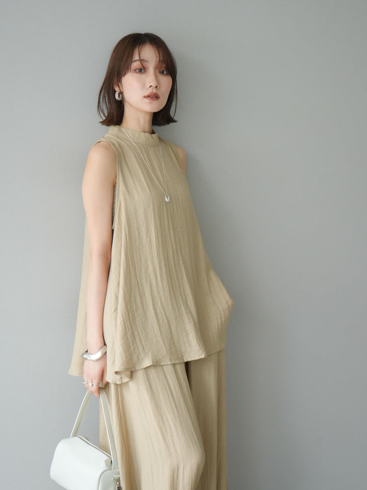 [SET]ホルターネックバックスリットブラウス＆スーパーワイドパンツSET UP(2set)