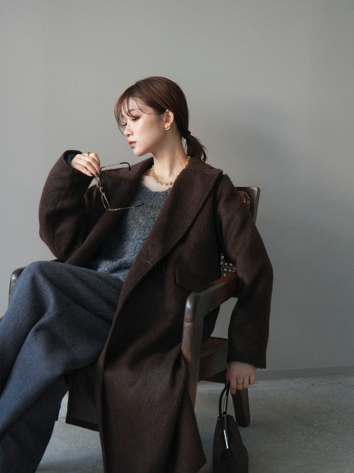 [予約]ソフトシャギーチェスターコート/brown