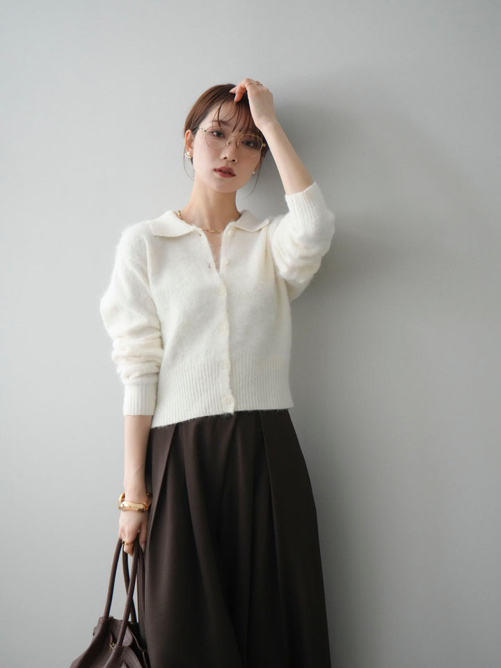 [SET]モヘア衿付きボタンプルオーバー+選べるアクセセット(2set)