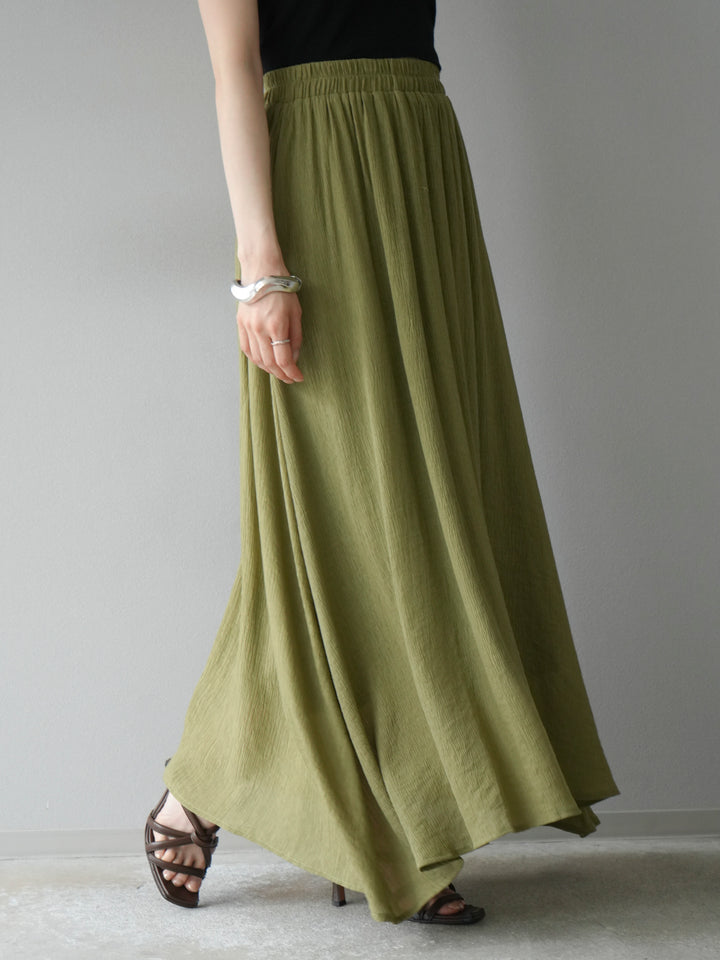 [SET]ビーズモチーフ楊柳ブラウス＆フレアスカートSET UP(2set)