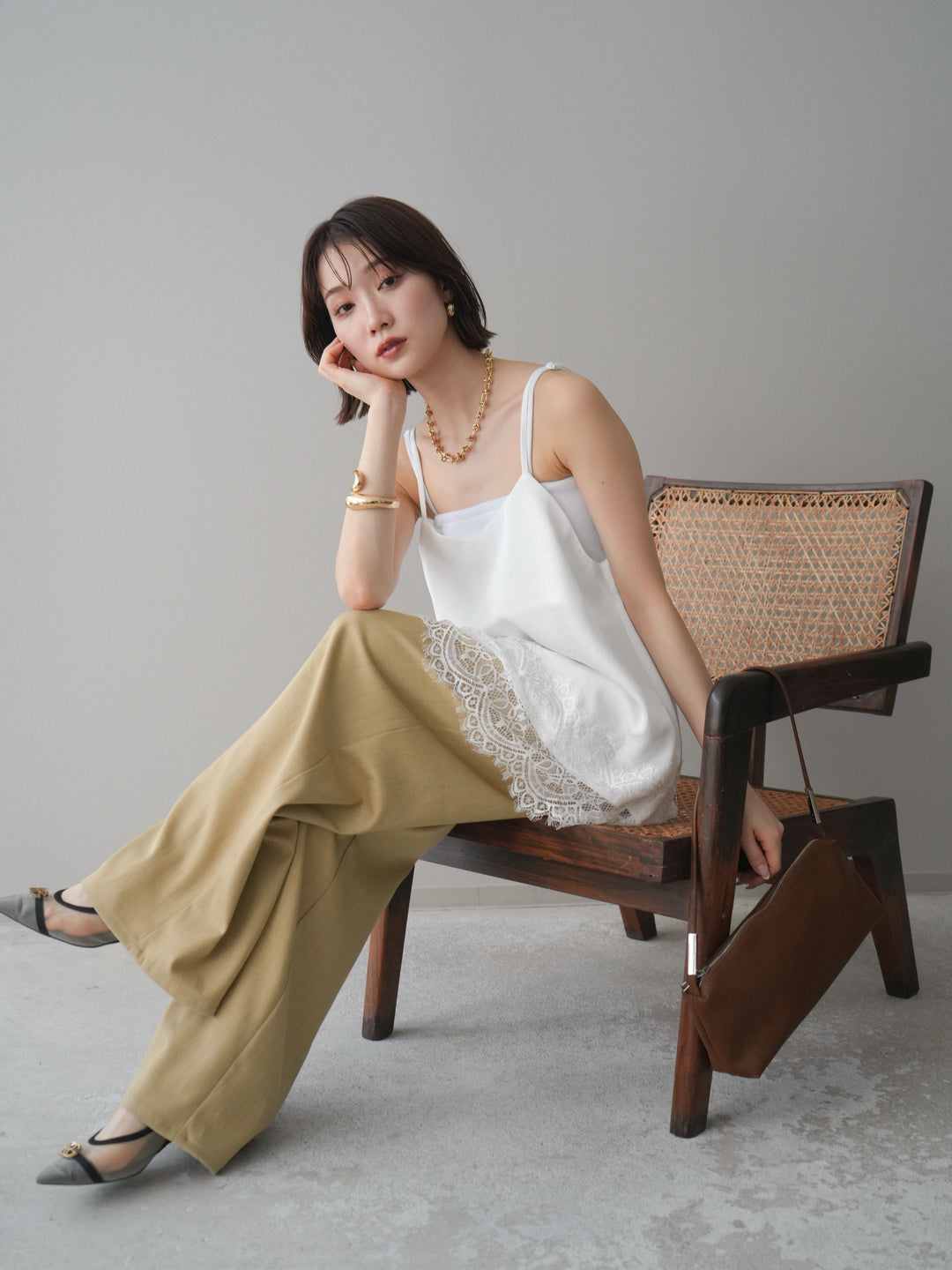 [SET]レーストリムキャミソール+レーストリムキャミソール(2set)