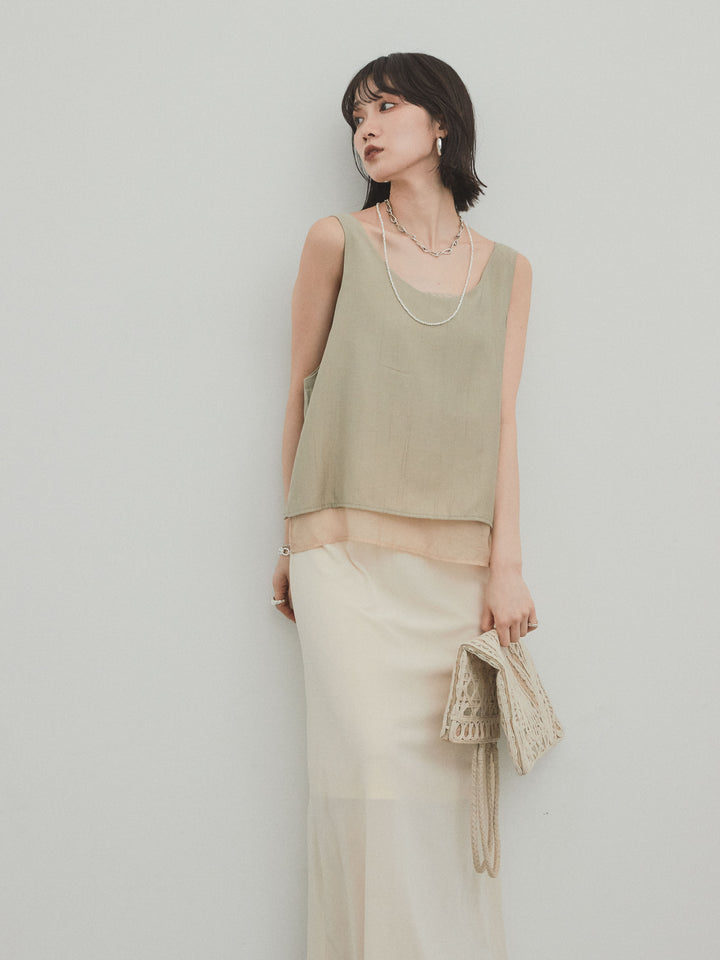 [套裝] 洗衣機緞面透明多層背心 + 洗衣機緞面透明多層背心 (2 套)