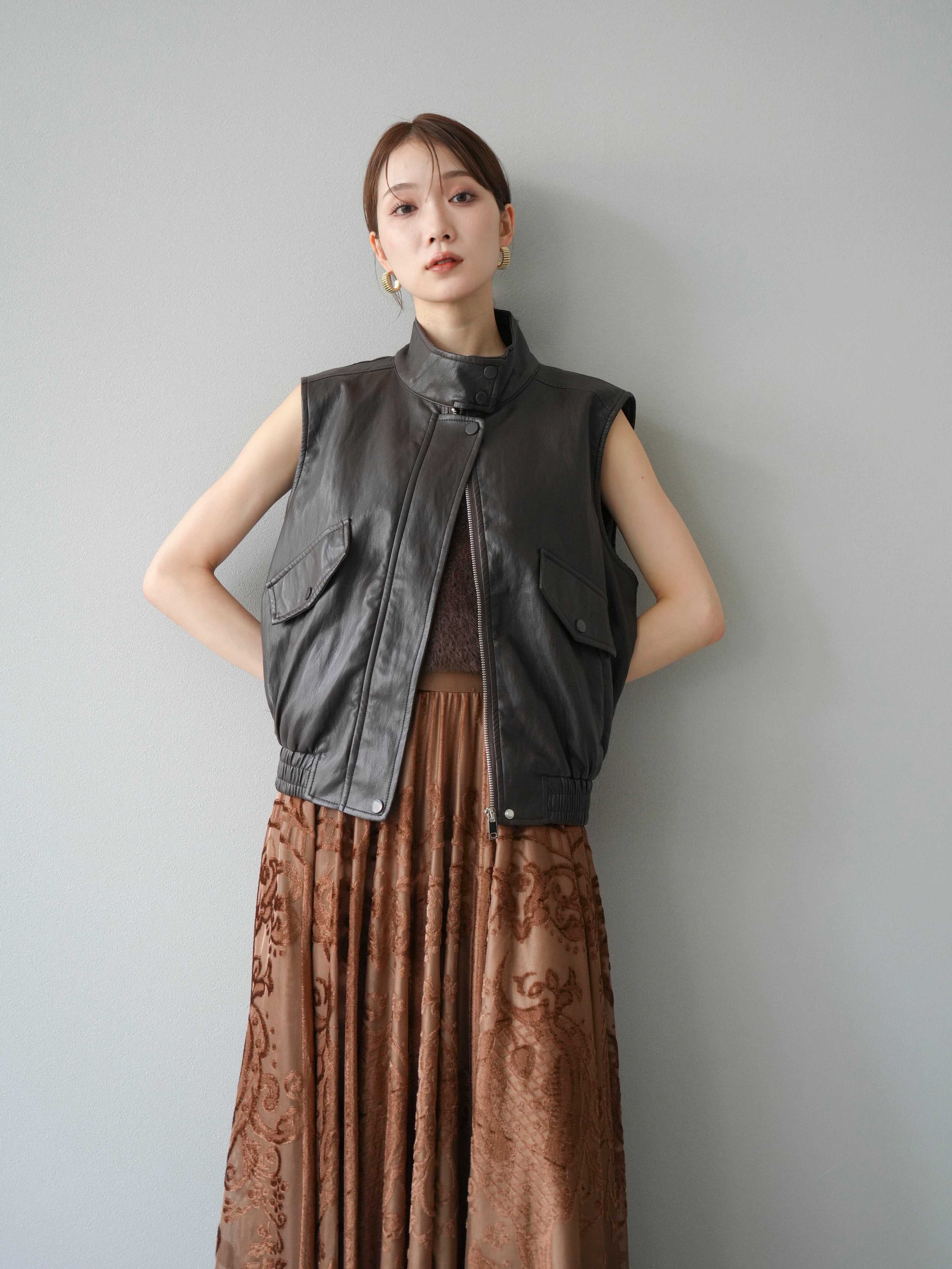【即購入可】euw nuance knit tank-top brown 即購入可】euw nuance knit tank-top brown 即購入可】euw nuance knit
