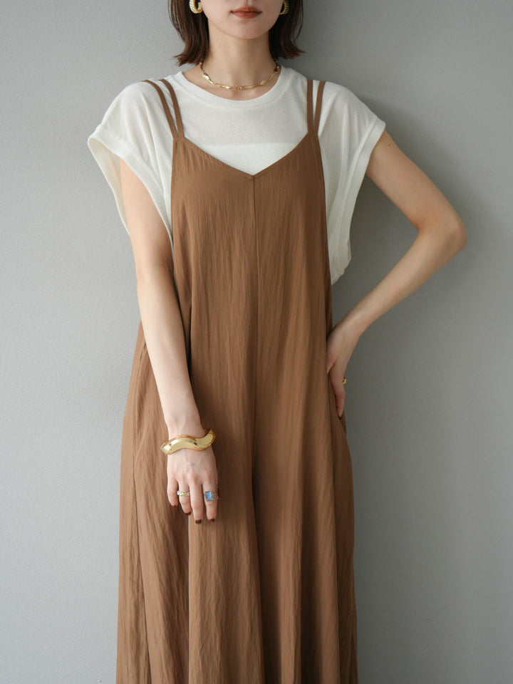 [予約]シアーフロッキーベロアルーズノースリーブTシャツ/オフシロ