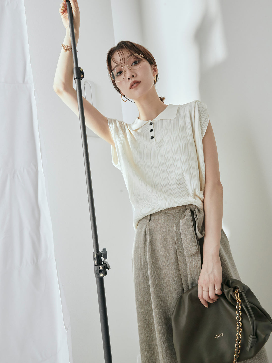 [予約]ランダムリブポロニットベスト/オフ