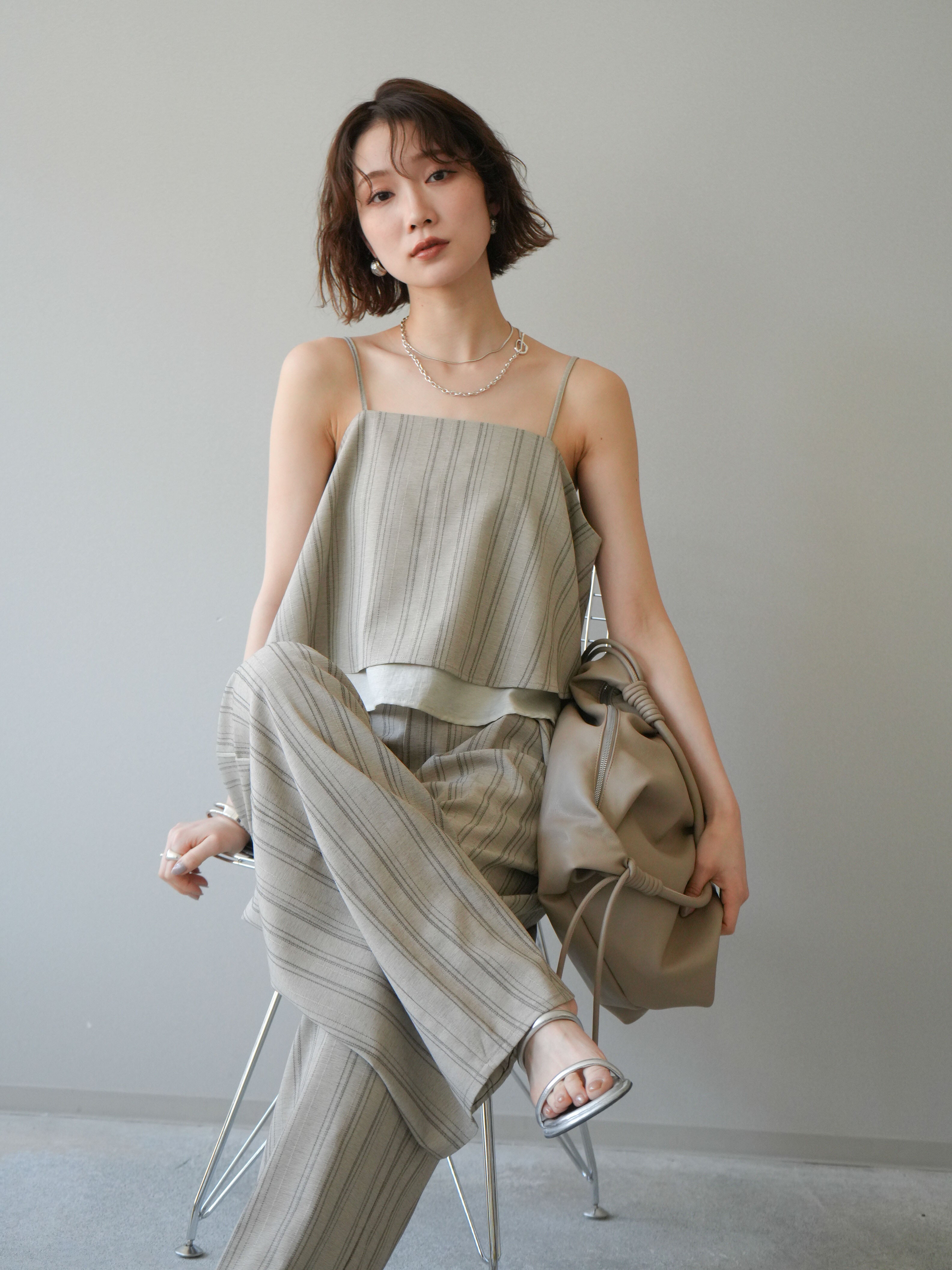 美品】miller PAMM ストライプキャミソール miller × PAMMの後ろ姿の