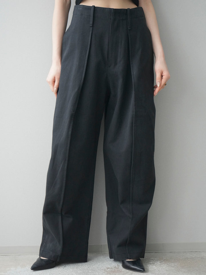 [予約]コットンツイルカーブパンツ/black