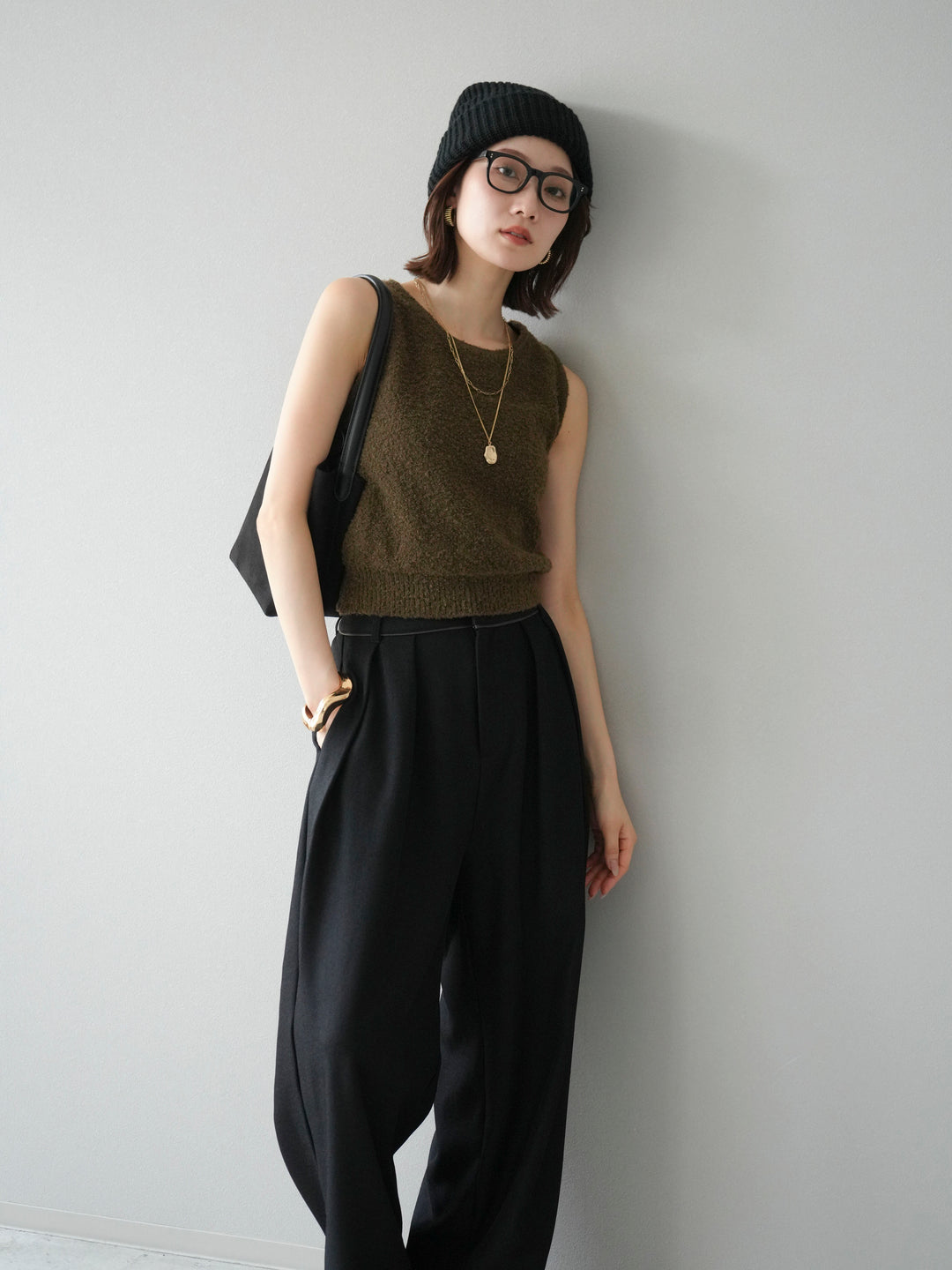 [予約]ニットビーニー/ブラック