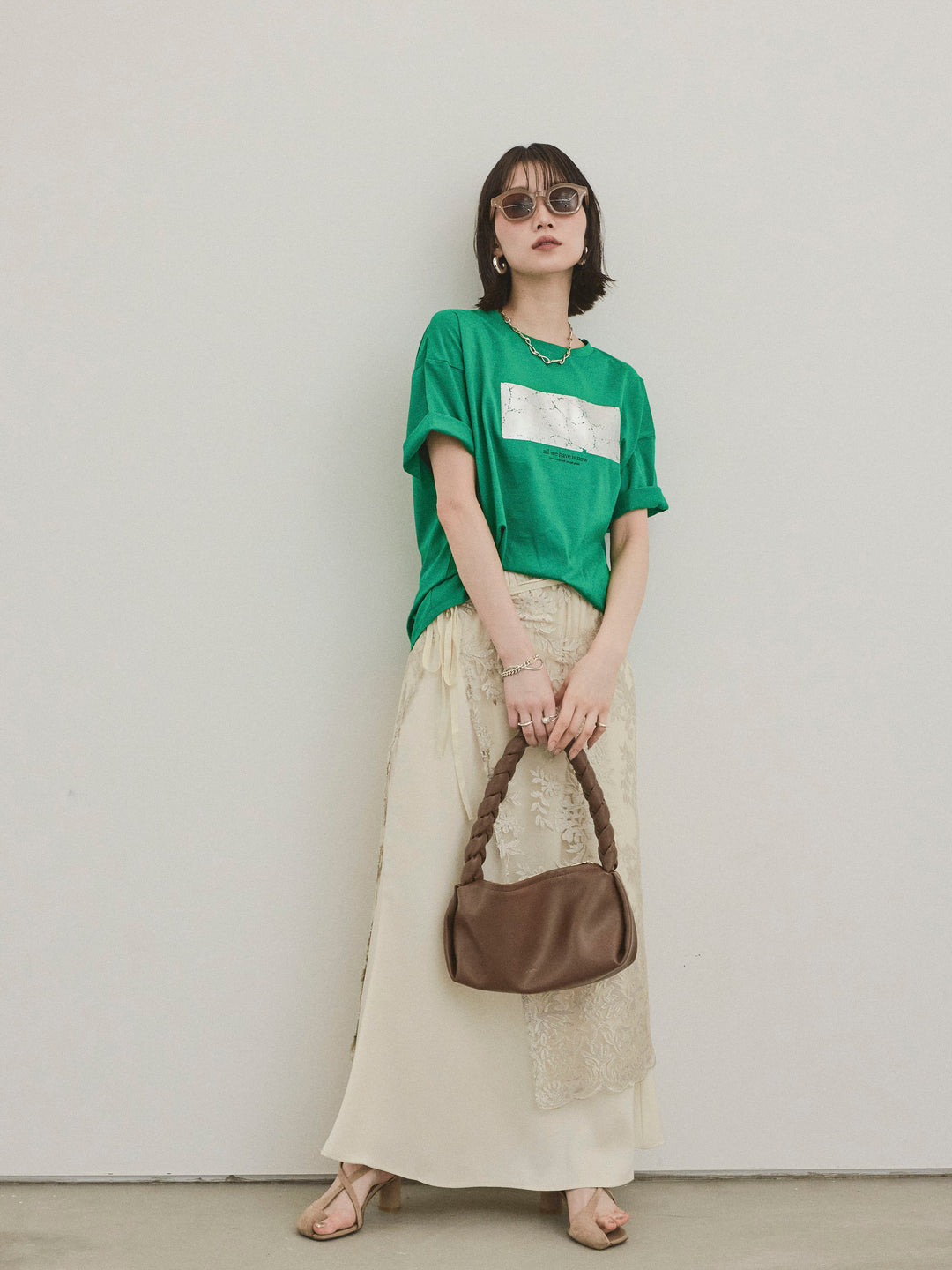 [予約]リラックスナロースカート/アイボリー