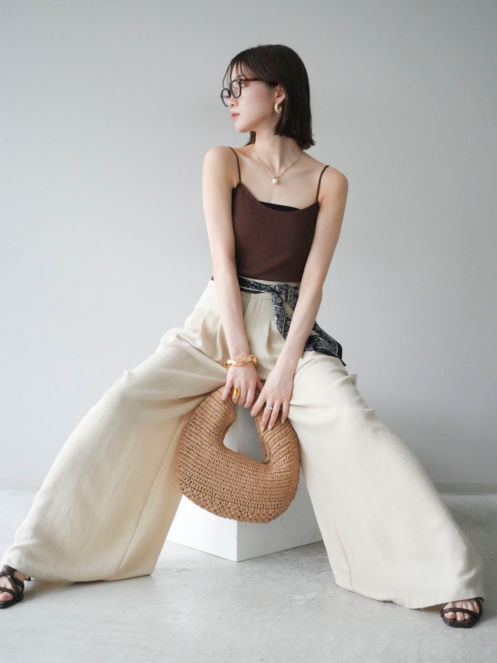 [予約]レーヨンニットキャミソール/ブラウン