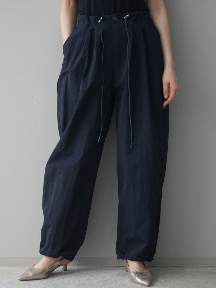 [予約]ドロストサイドラインナイロンパンツ/black