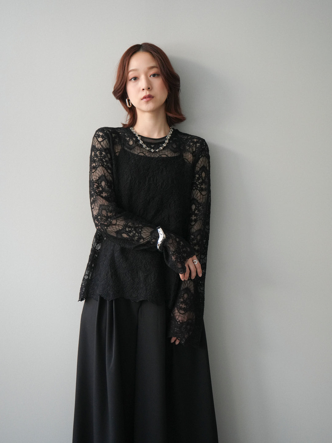 [SET]チュールレーストップス+選べるアクセセット(2set)