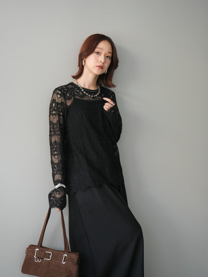 [SET]チュールレーストップス+選べるアクセセット(2set)