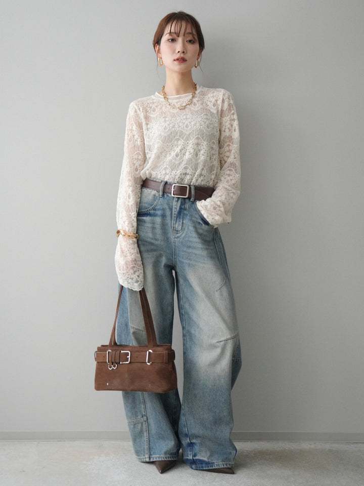 [予約]チュールレーストップス/ivory