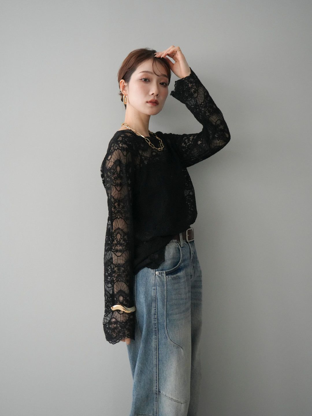 [SET]チュールレーストップス+選べるアクセセット(2set)