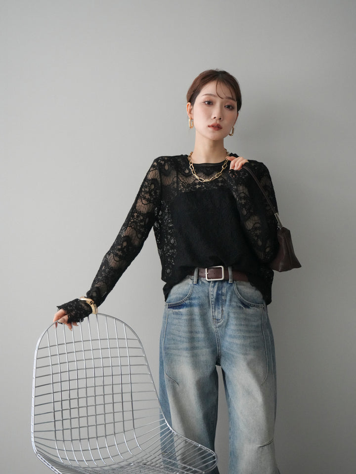 [SET]チュールレーストップス+選べるアクセセット(2set)