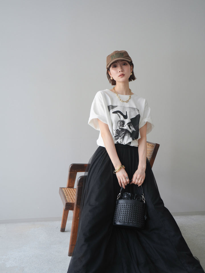 [予約]モノクロフォトTシャツ/off1