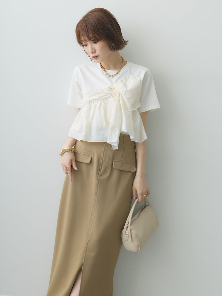 [SET]ナイロンドッキングツイストTEE +ナイロンドッキングツイストTEE (2set)