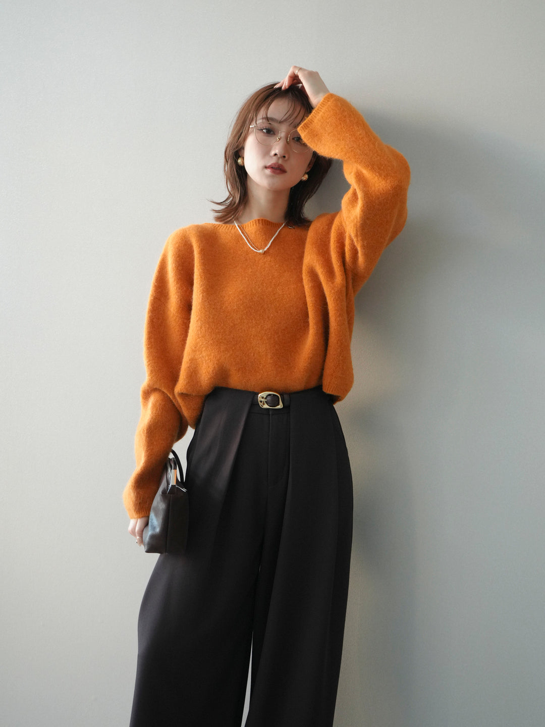 [SET]アンゴラタッチボートネッククロップドプルオーバー+アンゴラタッチボートネッククロップドプルオーバー(2set)