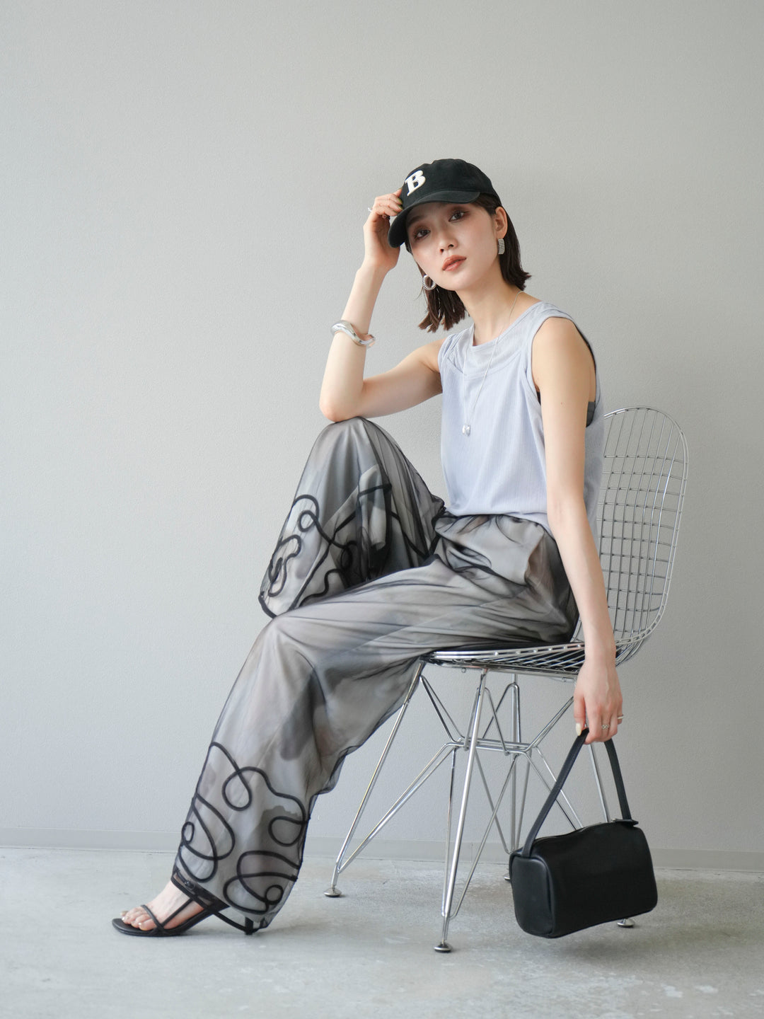 [予約]アイスタッチ2WAYデザインキャミタンク/ブルー