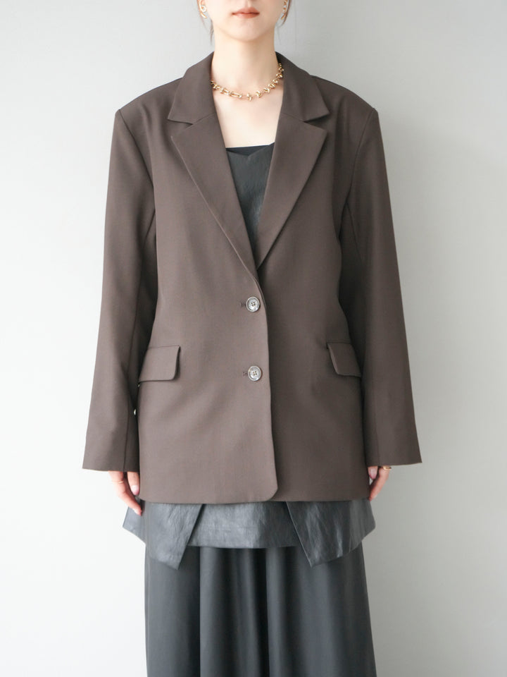 [予約]エステルオーバーテーラードジャケット/ブラウン