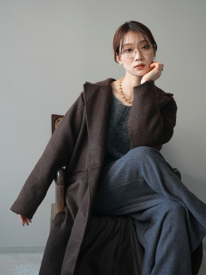 [予約]ソフトシャギーチェスターコート/brown
