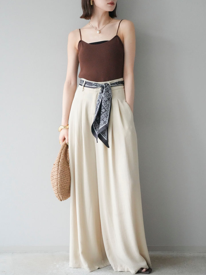 [予約]レーヨンニットキャミソール/ブラウン