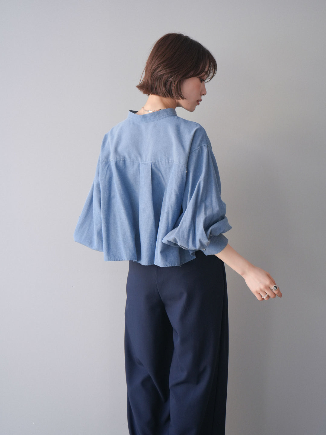 [SET]ラッフルフレアショートブラウス+ラッフルフレアショートブラウス(2set)