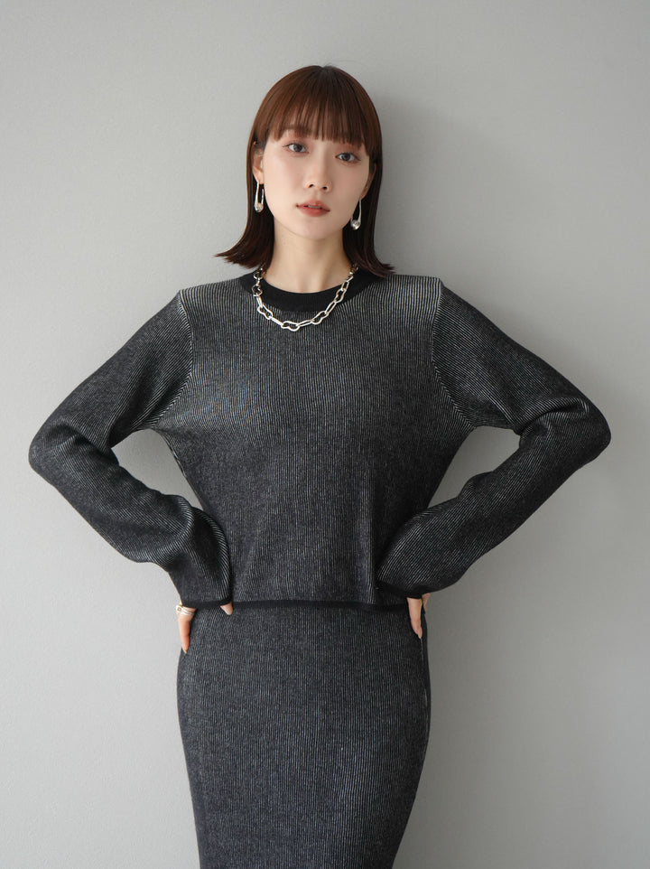 [套裝] 雙面配色羅紋針織套頭衫 + 可選飾品套裝（2 套）