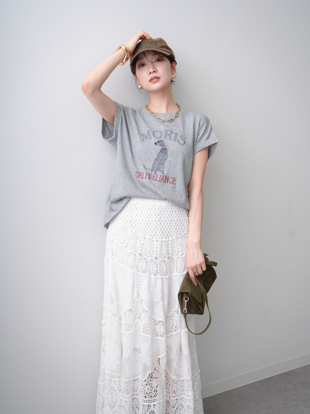 [SET]ドッグエンブロイダリーTEE+ドッグエンブロイダリーTEE(2set)
