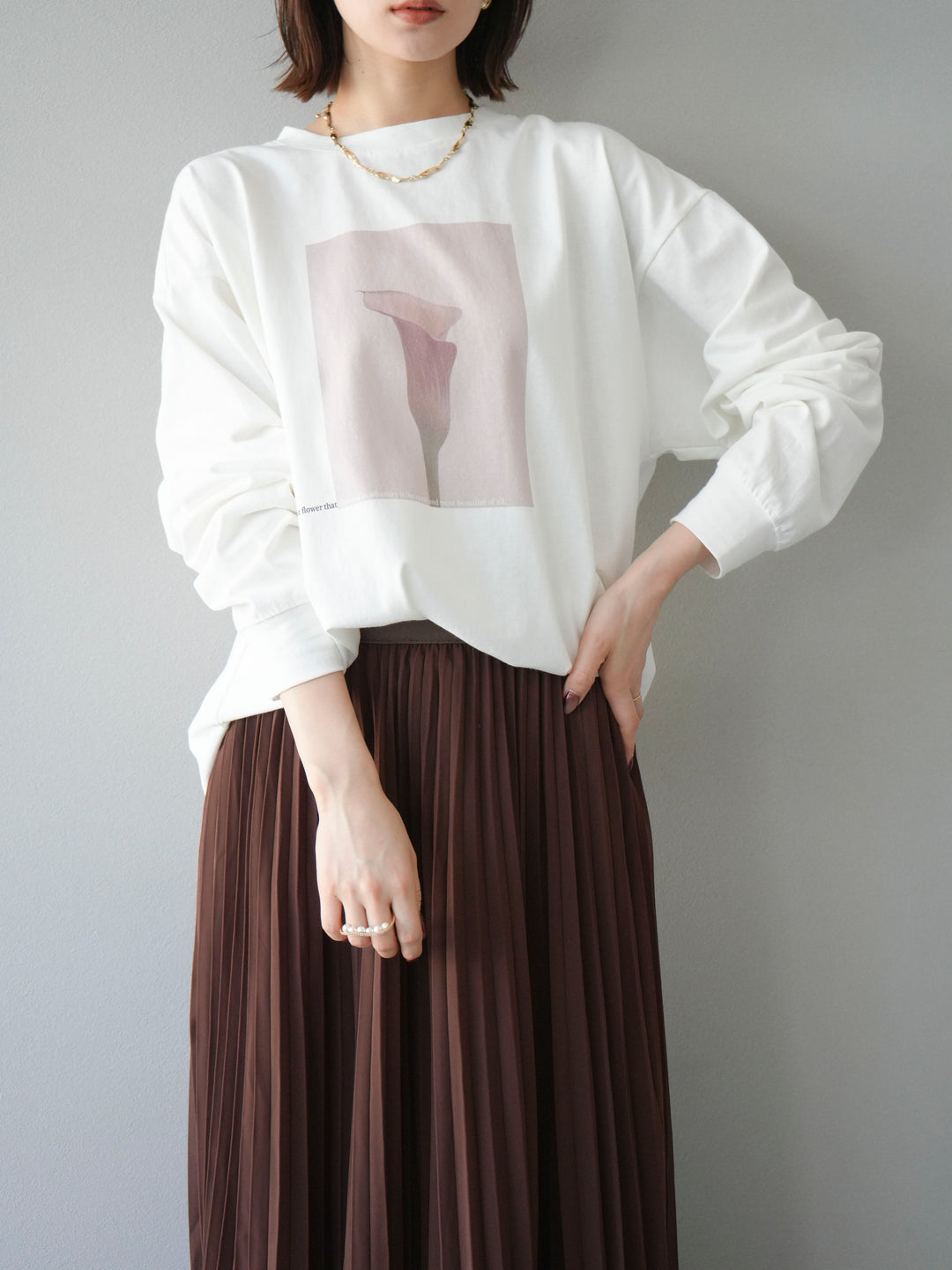 [予約]フラワーフォトプリントBIGロンT /オフ1