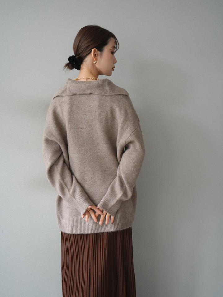 [SET]スキッパーオーバーニットプルオーバー+選べるアクセセット(2set)