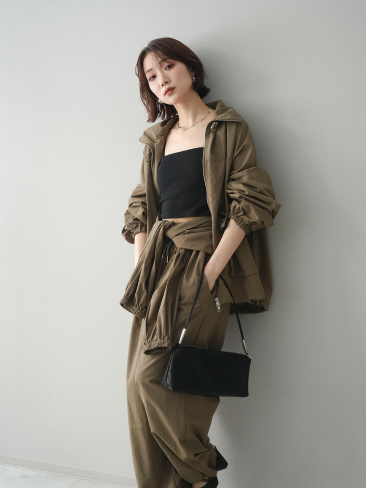 [予約]ビッグポケットコットンナイロンジップブルゾン/brown