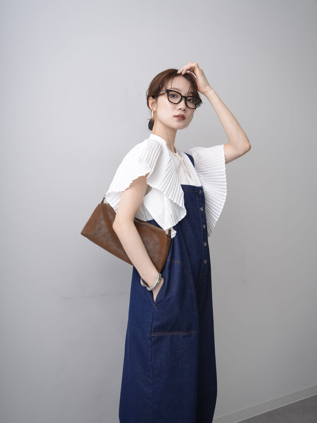 [予約]プリーツスリーブブラウス/offwhite