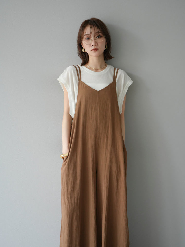 [予約]シアーフロッキーベロアルーズノースリーブTシャツ/オフシロ