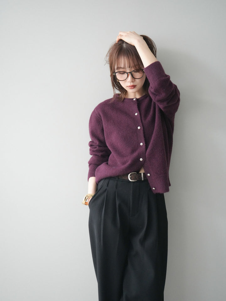 [SET]アンティークボタンニットカーディガン+選べるアクセセット(2set)